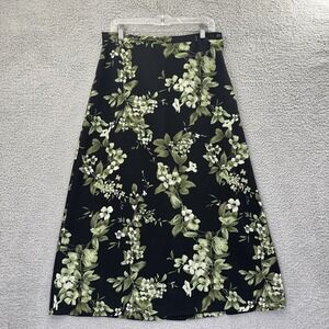 Vintage Studio C Floral Maxi Skirt Cottage Grunge Dark Romantic Women's Large